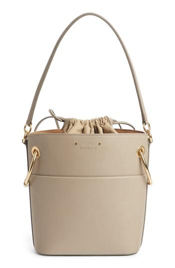 Chloe Roy Small Leather Bucket Bag - Black