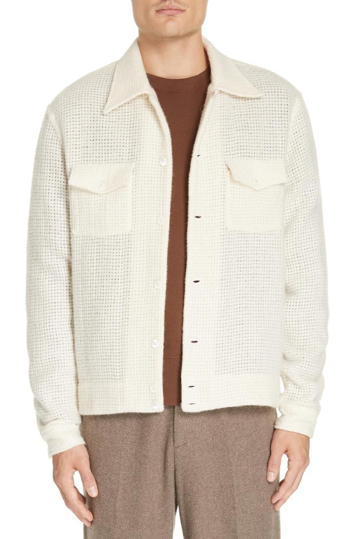 Men's Our Legacy P.x. Merino Wool & Mohair Overshirt