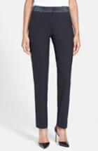 Women's After Six Stretch Wool Tuxedo Pants - Black