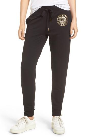Women's True Religion Brand Jeans Zip Sweatpants - Black