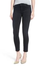 Women's Mother Frayed Ankle Skinny Jeans - Black