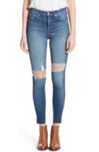 Women's Rag & Bone/jean Ripped High Waist Skinny Jeans - Blue
