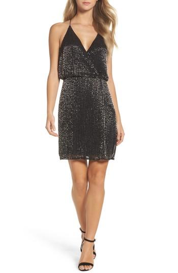 Women's French Connection Enid Shimmer Minidress - Metallic