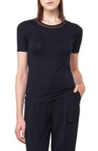 Women's Akris Punto Mesh Detail Jersey Shirt