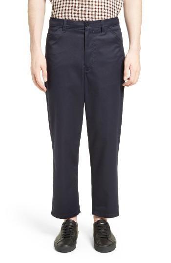Men's Acne Studios Allan Cotton Blend Crop Trousers
