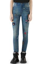 Women's Gucci Patch Embellished Skinny Jeans