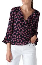 Women's Whistles Lenno Print Wrap Top Us / 4 Uk - Pink