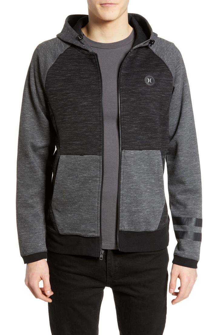 Men's Hurley Phantom Paradise Zip Hoodie - Black