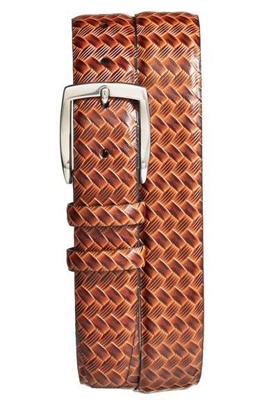 Men's Torino Belts Calfskin Belt - Cognac Brown