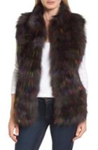 Women's Jocelyn Genuine Fox Fur Vest - Brown