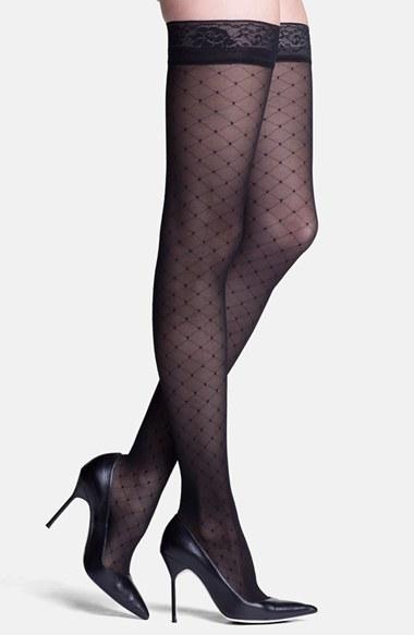 Women's Insignia By Sigvaris 'starlet' Diamond Pattern Compression Thigh Highs