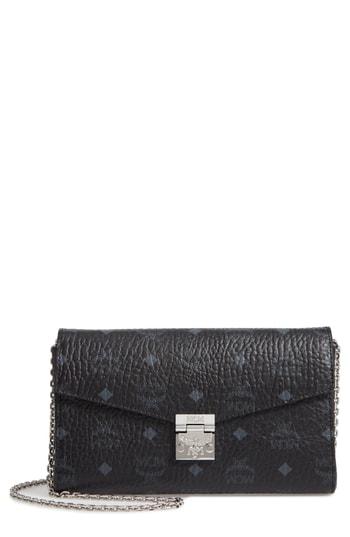 Women's Mcm Millie Visetos Canvas Wallet On A Chain -