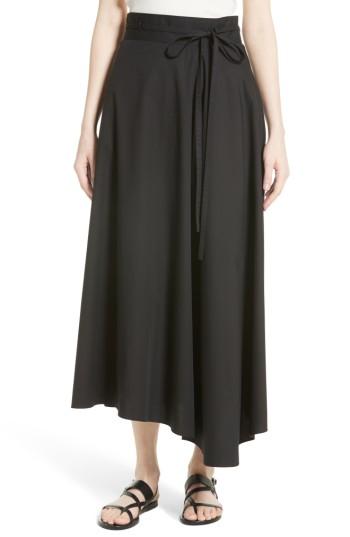 Women's Theory Jaberdina Poplin Midi Skirt - Black