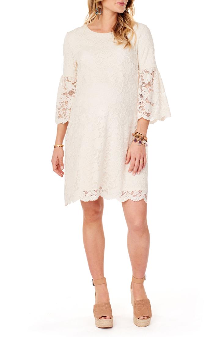 Women's Ingrid & Isabel Lace Bell Sleeve Maternity Dress