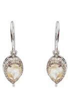 Women's Anna Sheffield Pear Rosette Diamond & Golden Rutilated Quartz Drop Earrings (nordstrom Exclusive)