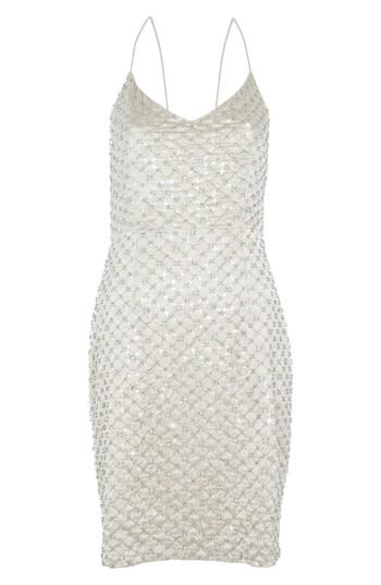 Women's Topshop Embellished Slipdress Us (fits Like 0) - Ivory