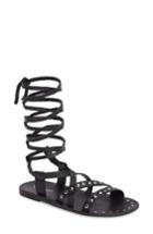 Women's Charles By Charles David Steeler Ankle Wrap Sandal M - Black