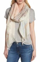 Women's Echo Patchwork Print Silk Scarf, Size - White
