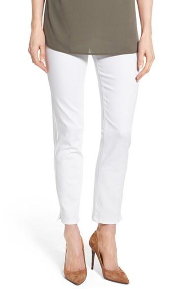 Women's Nydj 'millie' Pull-on Stretch Ankle Skinny Jeans - White