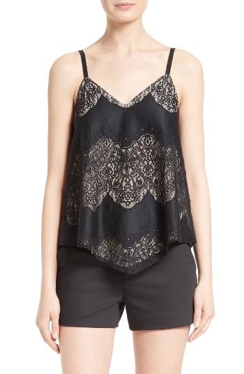 Women's Alice + Olivia Emmeline Handkerchief Hem Lace Camisole