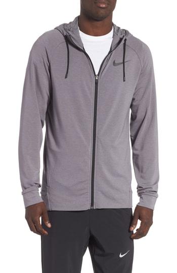 Men's Nike Dry Training Zip Hoodie - Grey