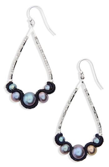 Women's Chan Luu Velvet & Pearl Drop Earrings