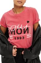 Women's Topshop Oui Non 1993 Graphic Tee - Red