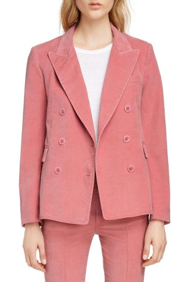 Women's Isabel Marant Etoile Alsey Velveteen Blazer Us / 36 Fr - Pink