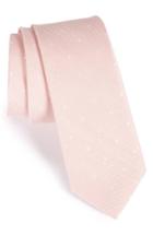 Men's The Tie Bar Dot Silk & Linen Tie, Size - Pink