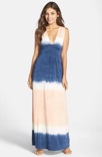 Women's Fraiche By J Tie Dye Sleeveless Maxi Dress - Blue