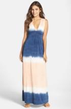 Women's Fraiche By J Tie Dye Sleeveless Maxi Dress - Blue