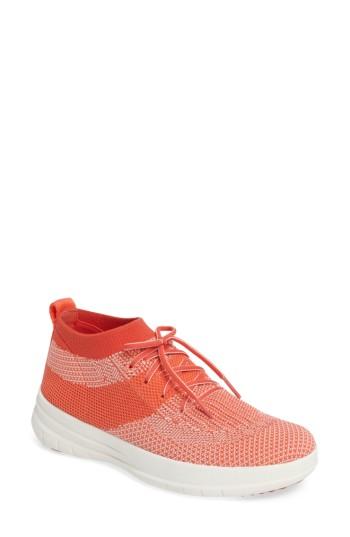 Women's Fitflop Uberknit High Top Sneaker .5 M - Coral