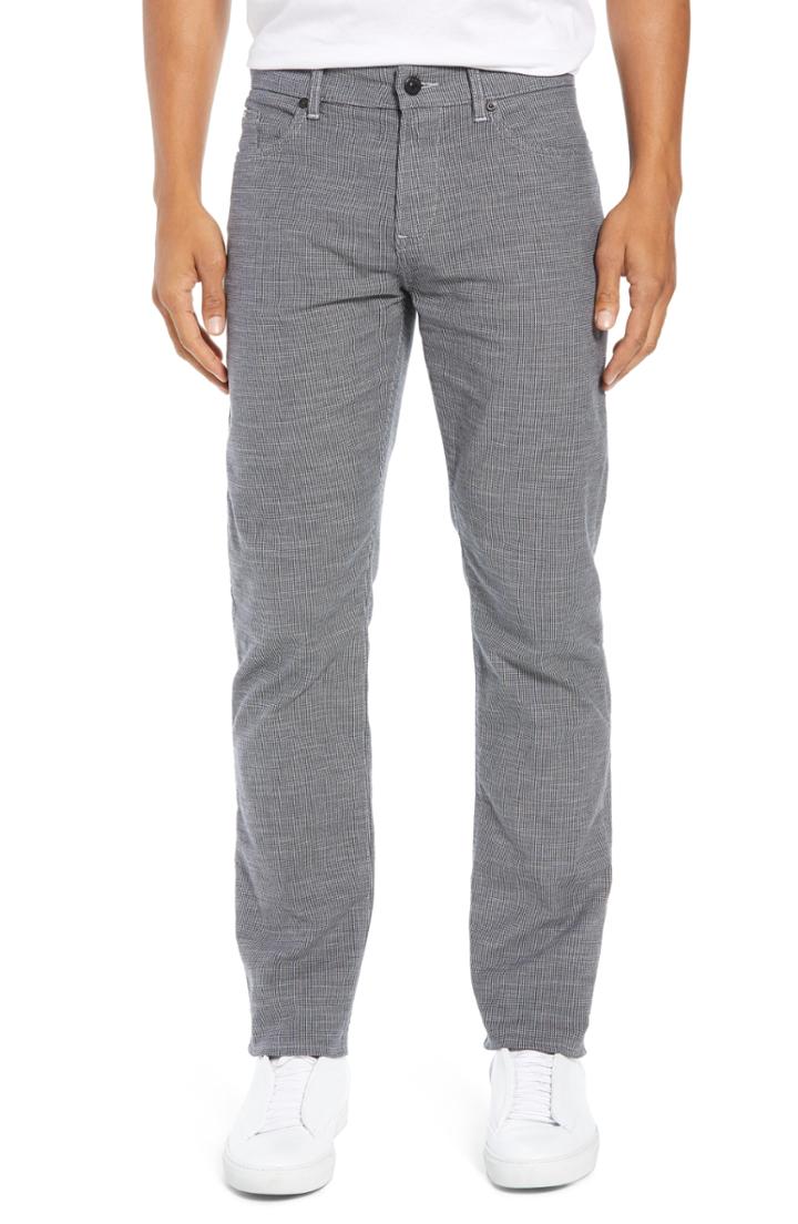 Men's Boss Delaware Slim Fit Microprint Pants X 34 - Grey