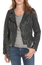 Women's Mauritius Perfecto Leather Jacket - Green