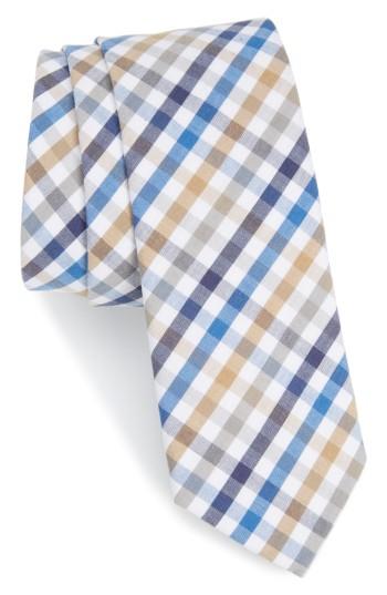 Men's Nordstrom Men's Shop Charlie Plaid Cotton Skinny Tie