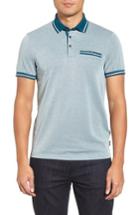 Men's Ted Baker London Doug Pique Polo (xl) - Blue/green