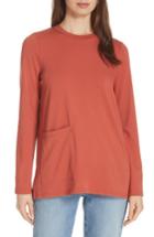 Women's Eileen Fisher Knit Pocket Top, Size - Orange