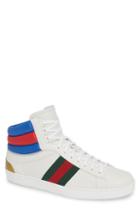 Men's Gucci New Ace Stripe High Top Sneaker Us / 5uk - White