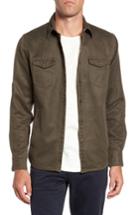 Men's Jeremiah 'colt' Regular Fit Sueded Cotton Blend Shirt Jacket - Green