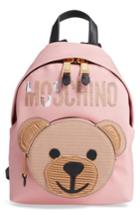 Moschino Cardboard Bear Leather Backpack - Pink