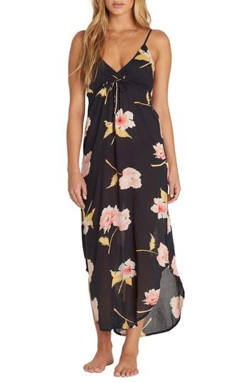 Women's Billabong Like Minded Print Maxi Dress - Black