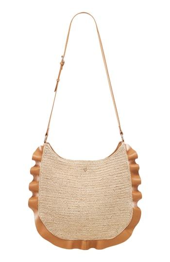 Helen Kaminski Andalusia Raffia & Leather Hobo -