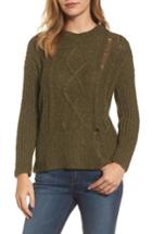 Women's Lucky Brand Portland Cable Sweater - Green