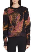 Women's Rag & Bone Fleur Metallic Jacquard Sweater, Size - Black