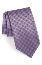 Men's Canali Floral Silk Tie, Size X-long - Purple