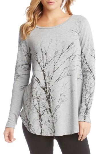 Women's Kane Kane Tree Print Sweater - Grey