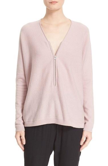 Women's The Kooples Front Zip Cashmere Sweater - Pink