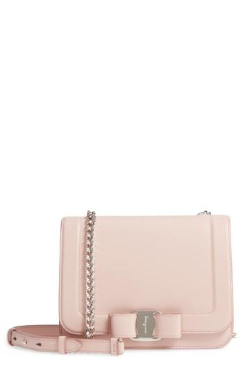 Salvatore Ferragamo Vara Leather Crossbody Bag - Pink
