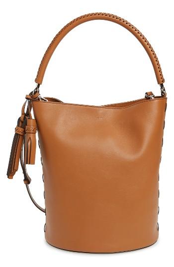 Max Mara Bobag Leather Bucket Bag - Brown
