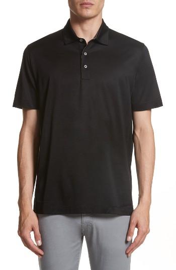 Men's Canali Mercerized Cotton Polo
